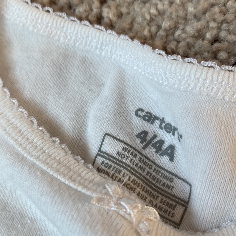 Carters girls 3 piece pajama set size 4 - Picture 6 of 6